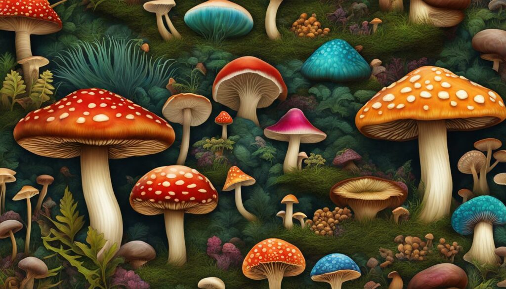 different types of shrooms